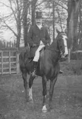 J C Bailey on his hunter in 1910