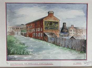 Painting of the Shelley factory