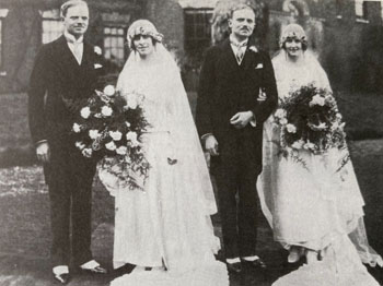 Jack and Eileen, Bob and Doris at their wedding in 1923