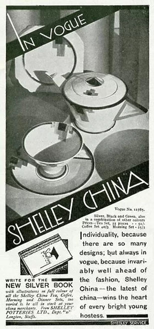 Advertisement for Shelley's Vogue design